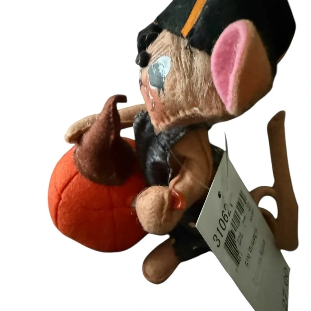 🎃 Annalee 6” Pumpkin Carving Mouse – Halloween Collectible